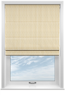 Emily Bond Oscar Stripe, Gold - Twist&Fit Roman Blind